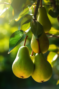 AI数字艺术梨子果树果园农产品摄影图片