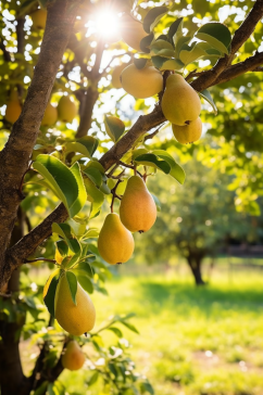 AI数字艺术梨子果树果园水果摄影图片