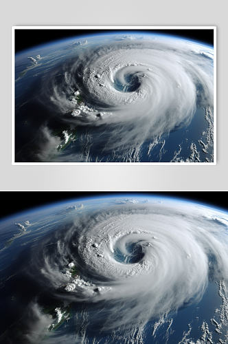 AI数字艺术台风龙卷风自然天气摄影图