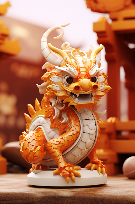 AI数字艺术龙年时尚人物模型-众图网