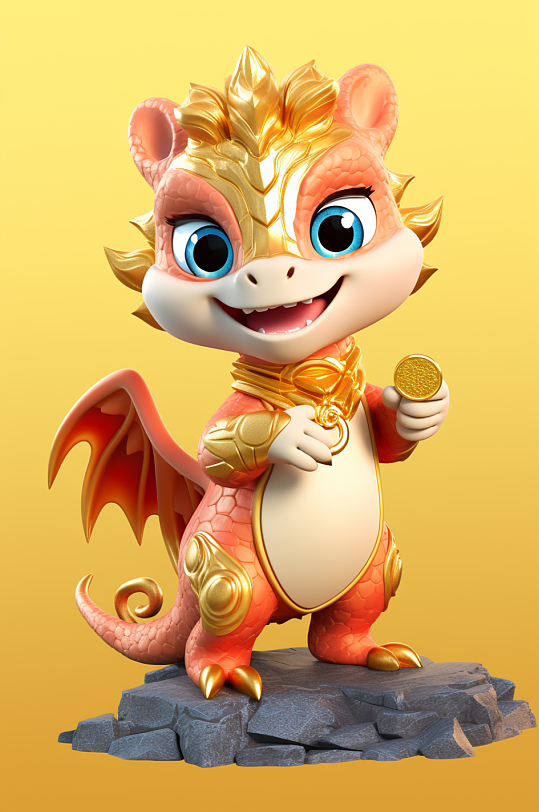 AI数字艺术2024龙年新年春节龙过年模型-众图网