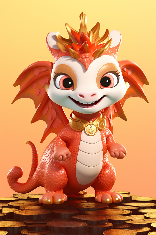 AI数字艺术2024龙年新年春节龙过年模型-众图网