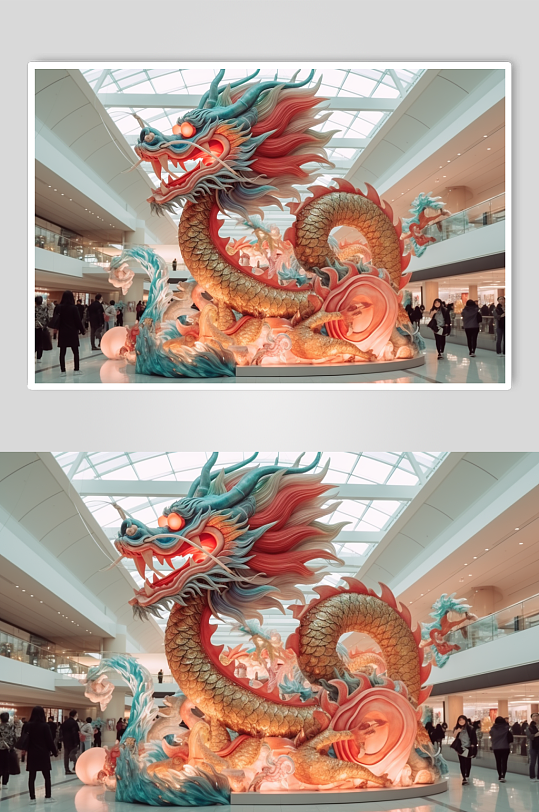 AI数字艺术龙年概念美陈图片-众图网