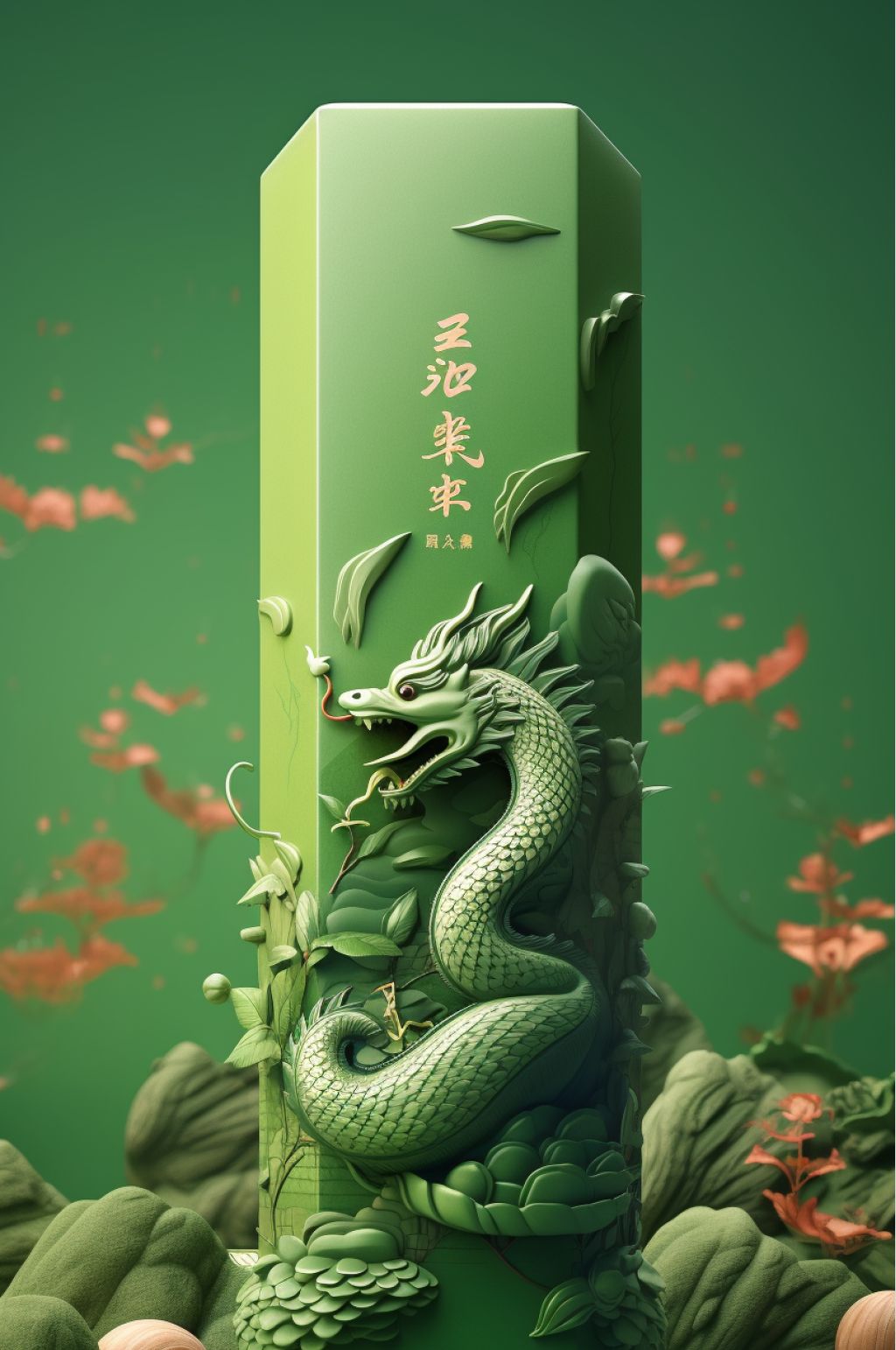 AI數(shù)字藝術(shù)龍年端午節(jié)龍舟粽子概念包裝模型素材