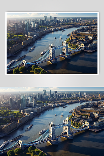 AI数字艺术境外旅游伦敦风景摄影图片