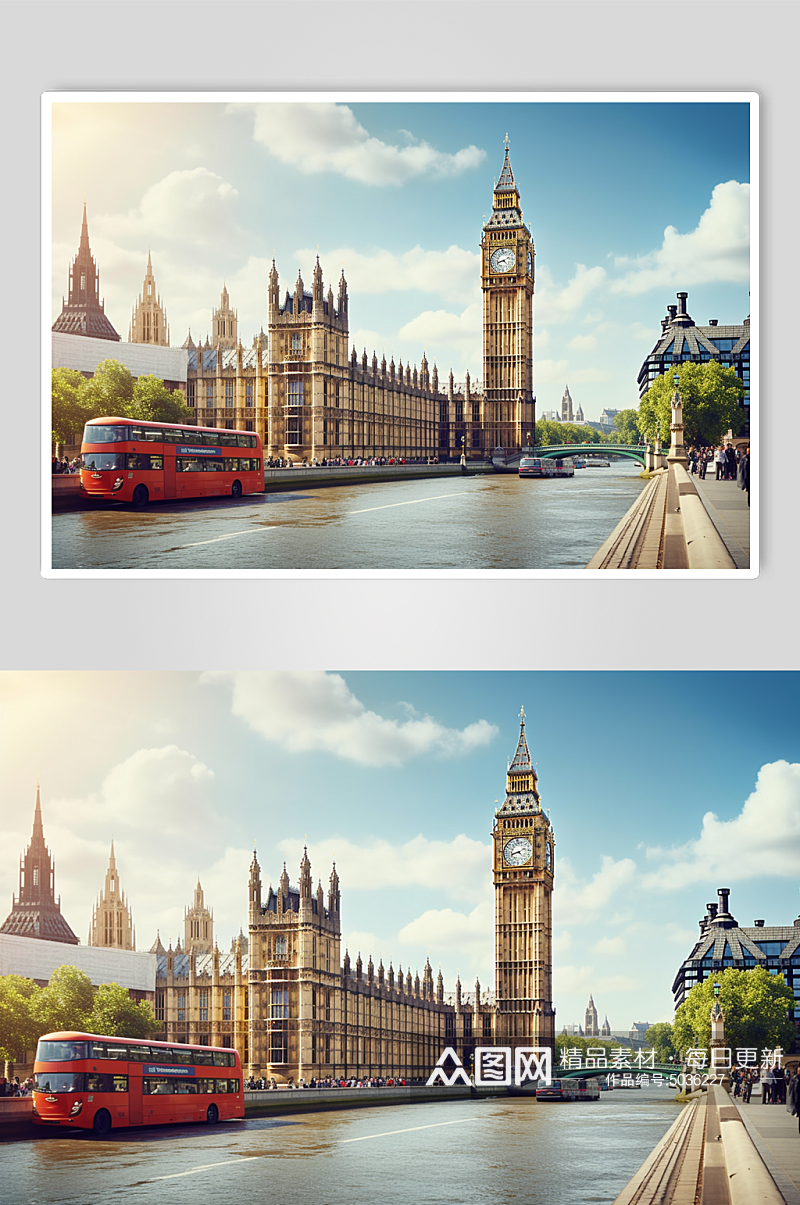 AI数字艺术境外旅游伦敦风景摄影图片素材