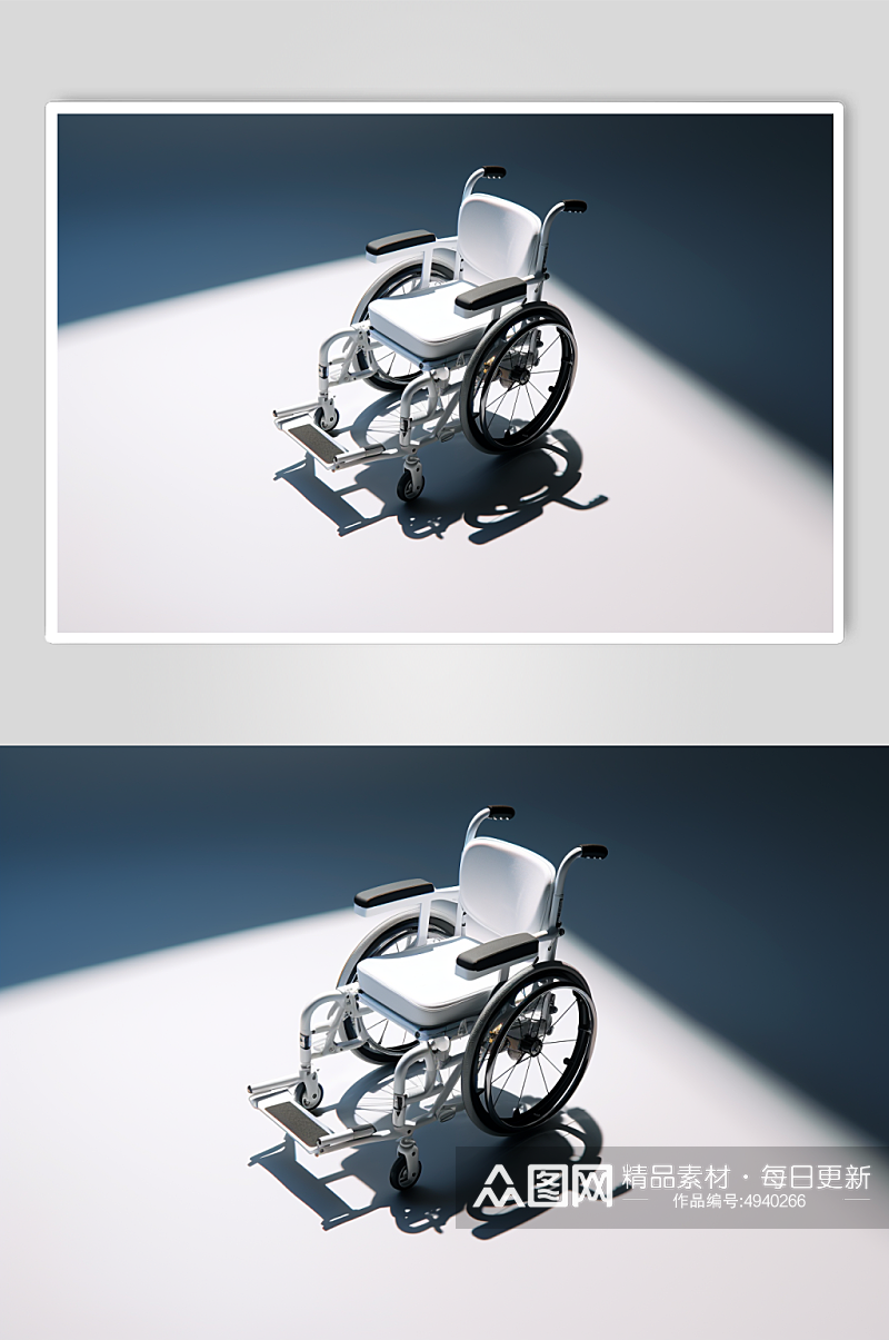 AI数字艺术高清轮椅医疗仪器摄影图片素材