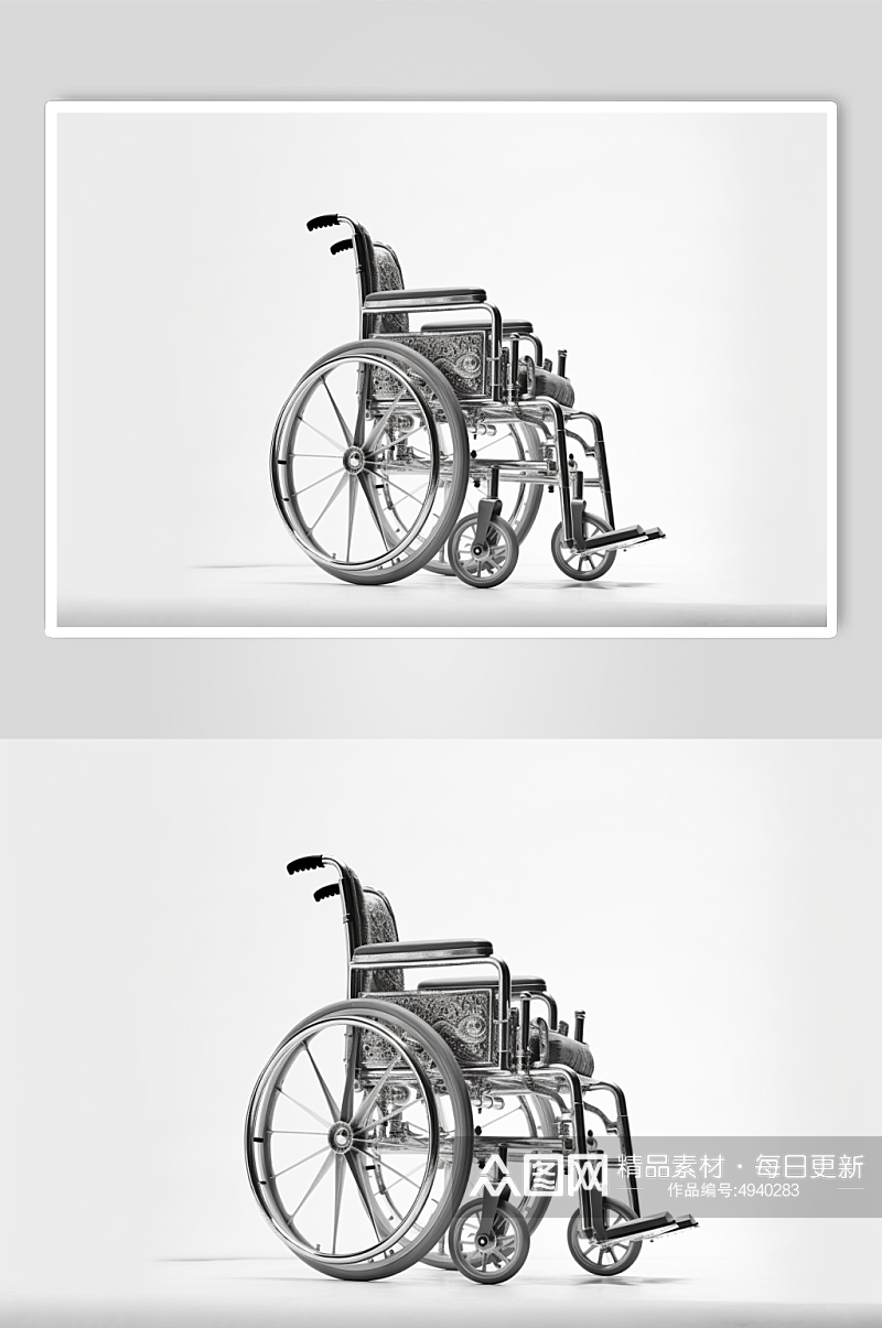 AI数字艺术高清轮椅医疗仪器摄影图片素材