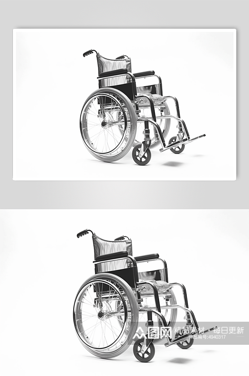 AI数字艺术清晰轮椅医疗仪器摄影图片素材