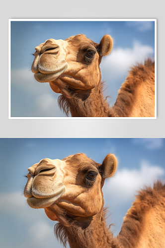 AI数字艺术创意骆驼动物卡通插画图片