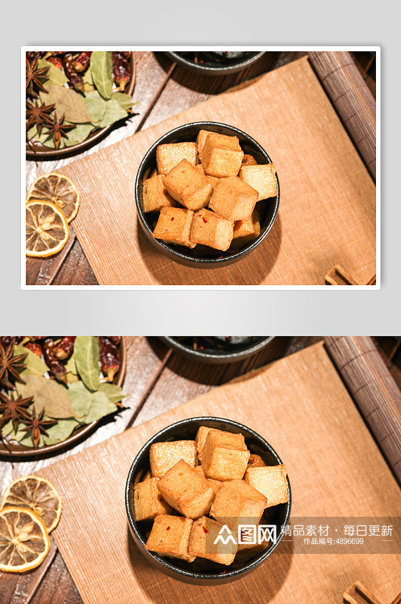 美味豆腐块卤味美食摄影图片素材