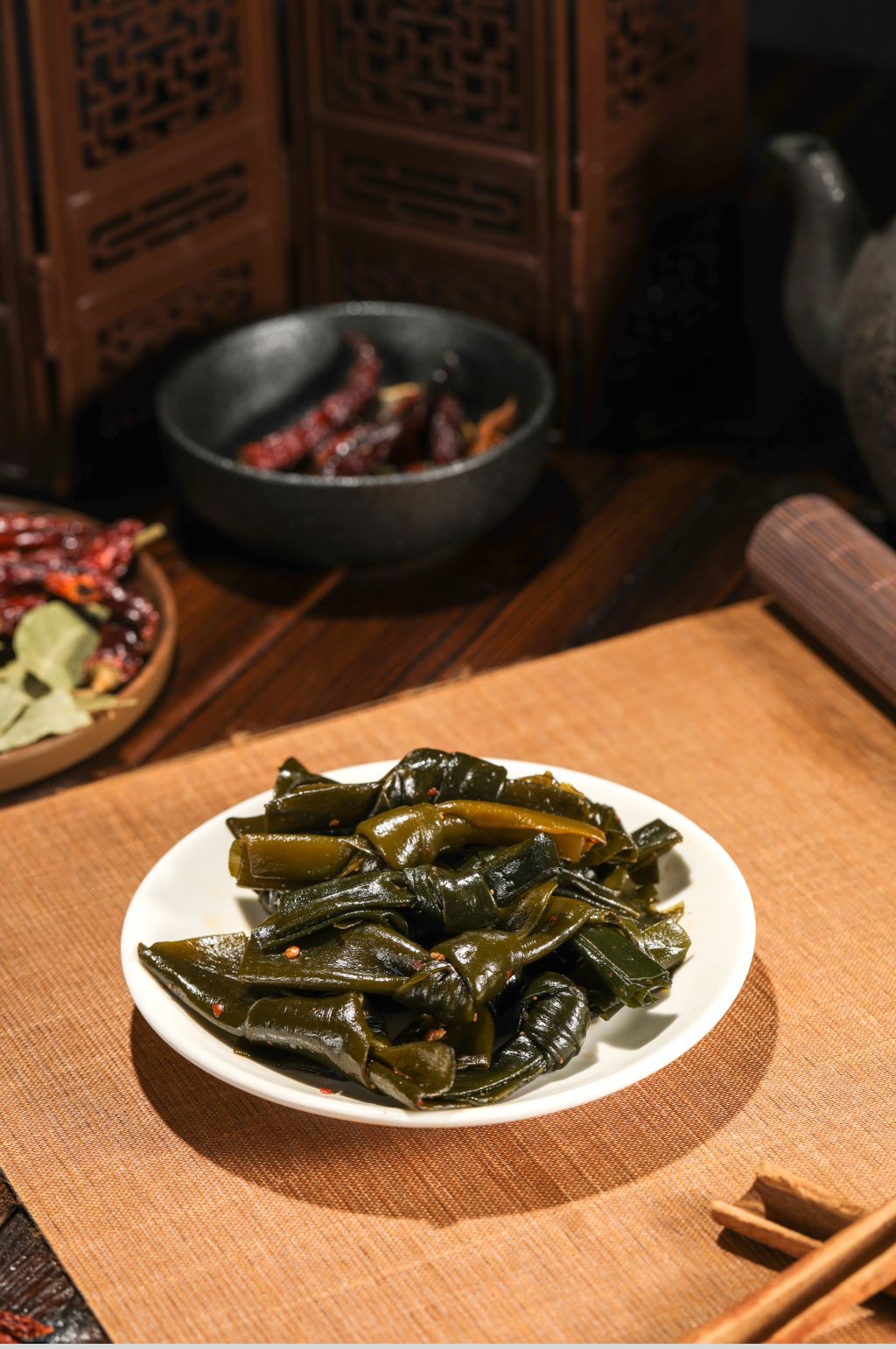美味酸辣海带结卤味美食摄影图片素材