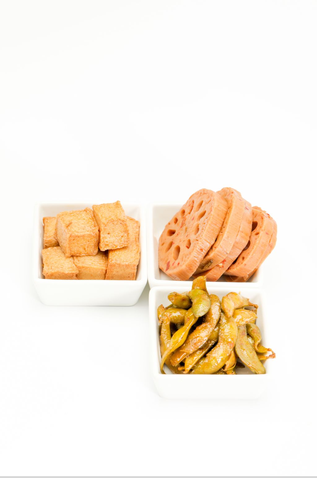 酸辣莲藕毛豆海带结豆腐块卤味美食摄影图片素材