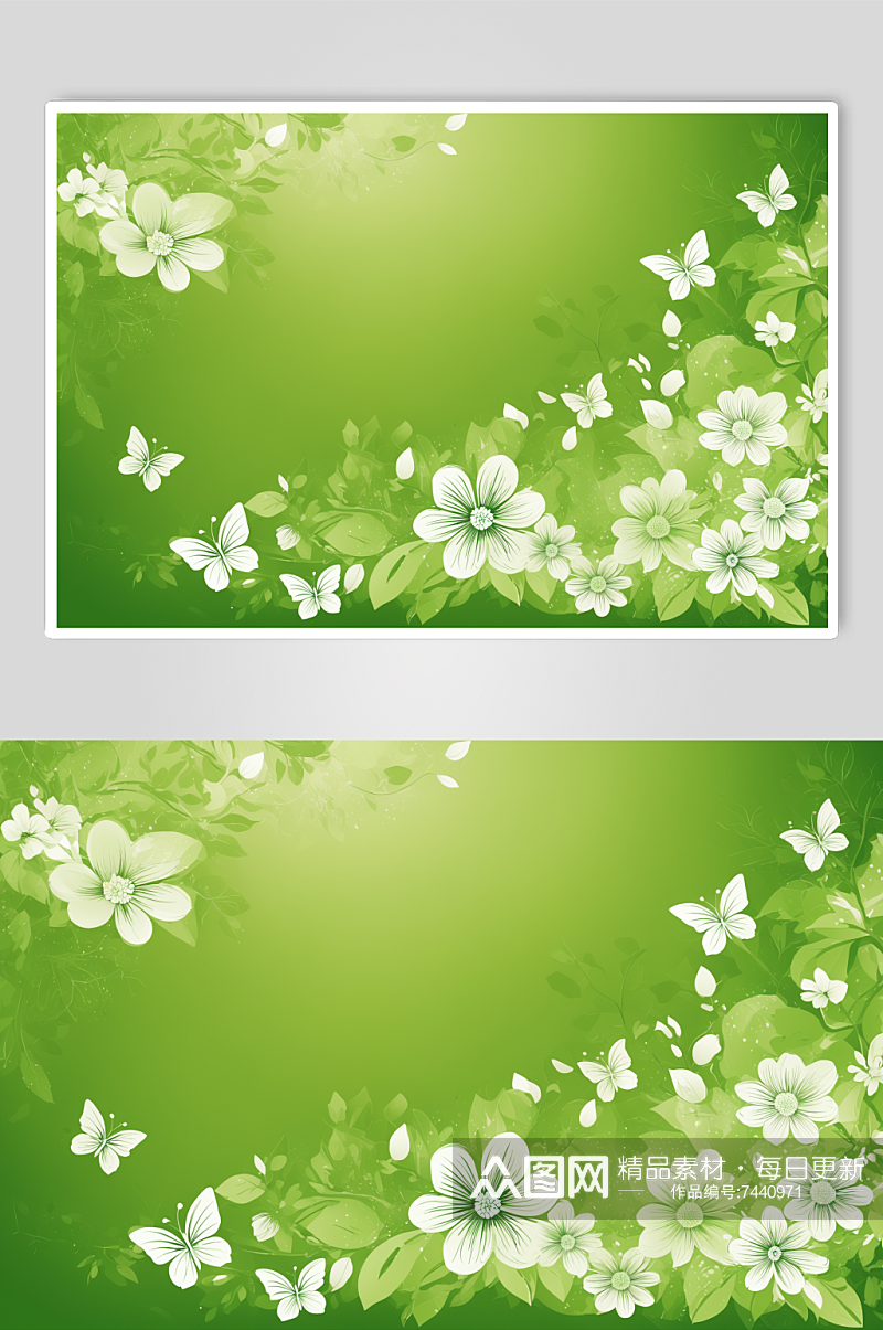 AI数字艺术春季绿色抽象背景图素材