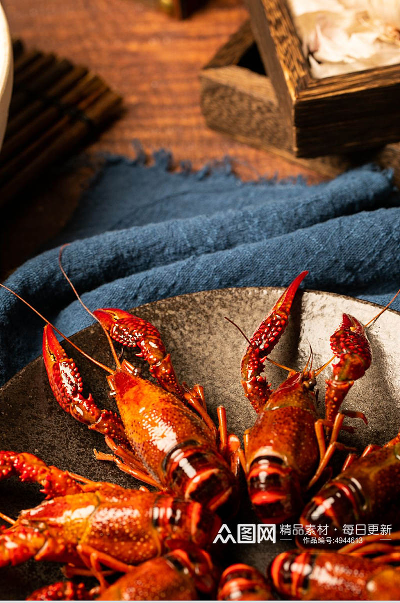新鲜小龙虾食物食材美食摄影图片素材