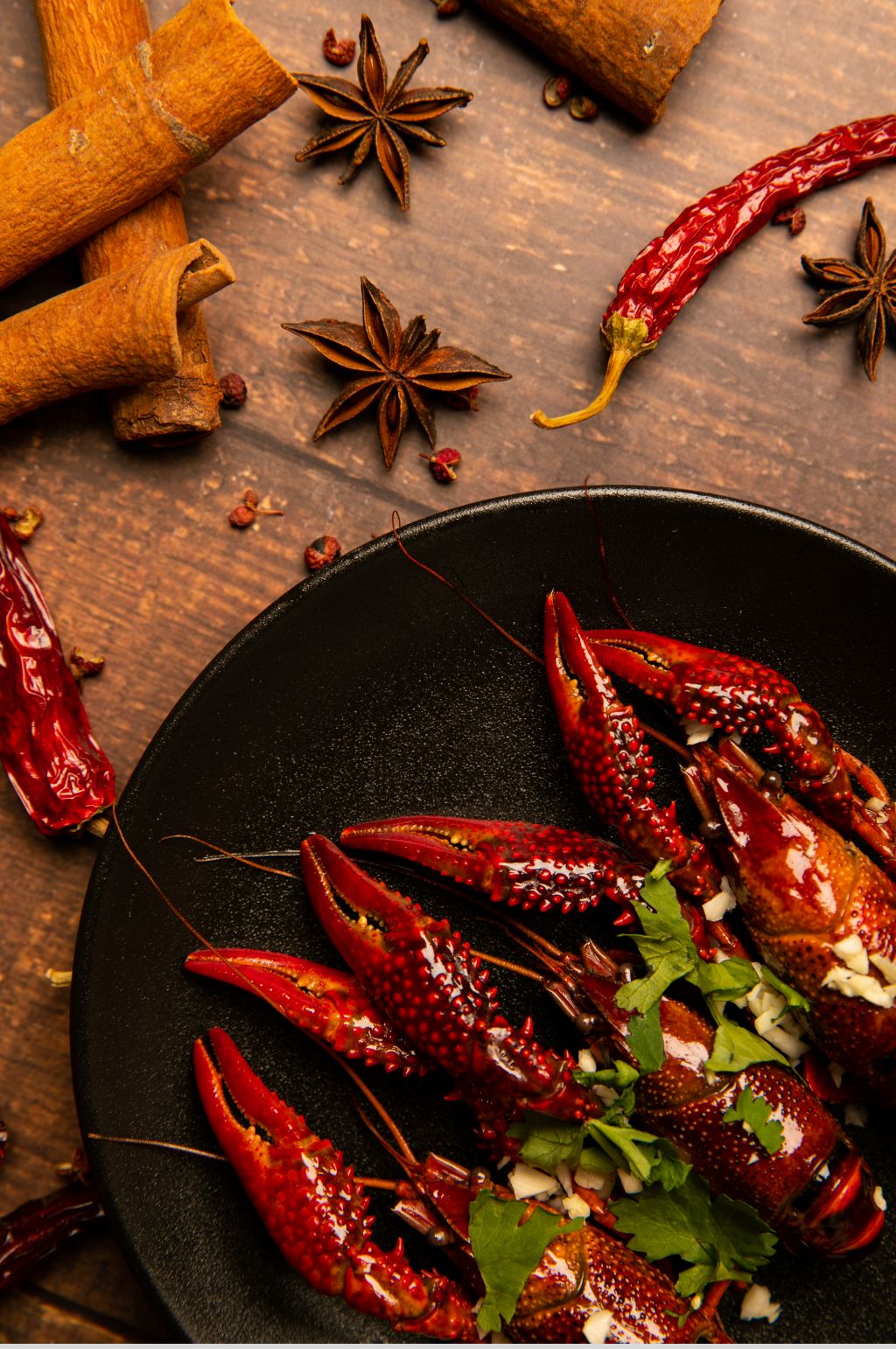 蒜香小龙虾食物小吃美食摄影图片素材
