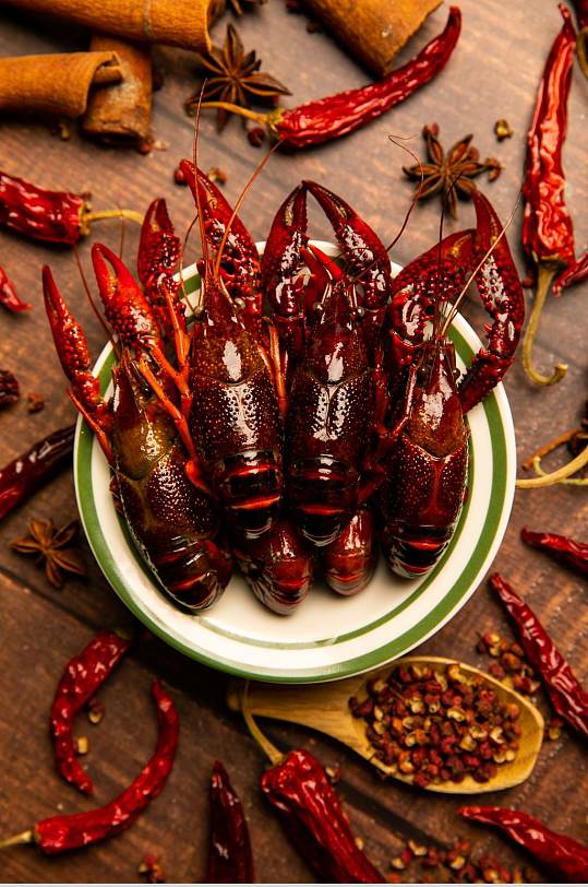 新鲜小龙虾食物食材美食摄影图片