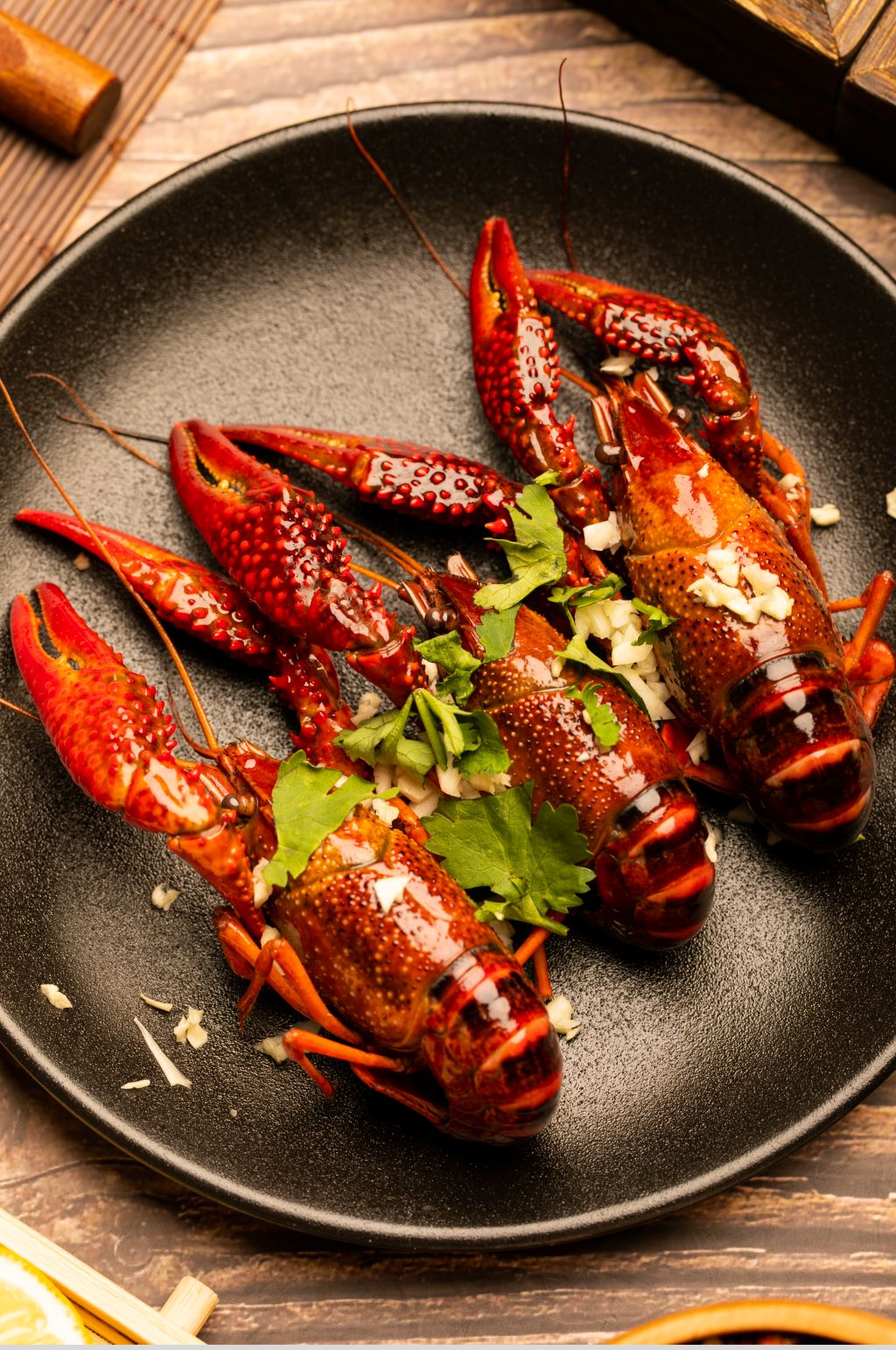 蒜香小龙虾食物小吃美食摄影图片素材