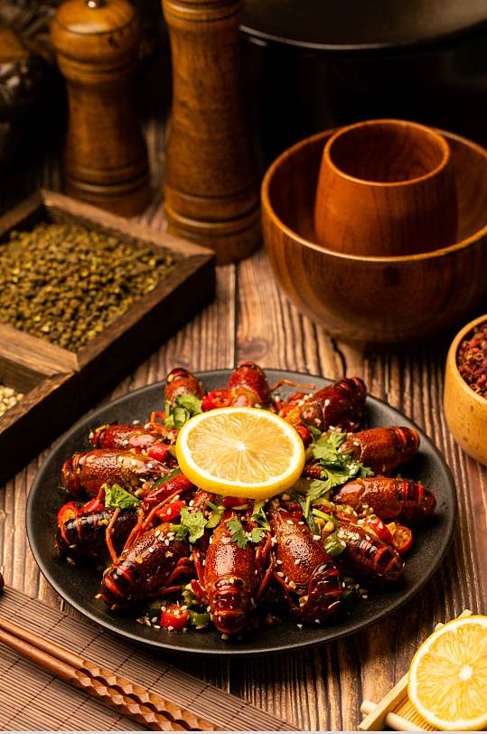 麻辣小龍蝦食物小吃美食攝影圖片
