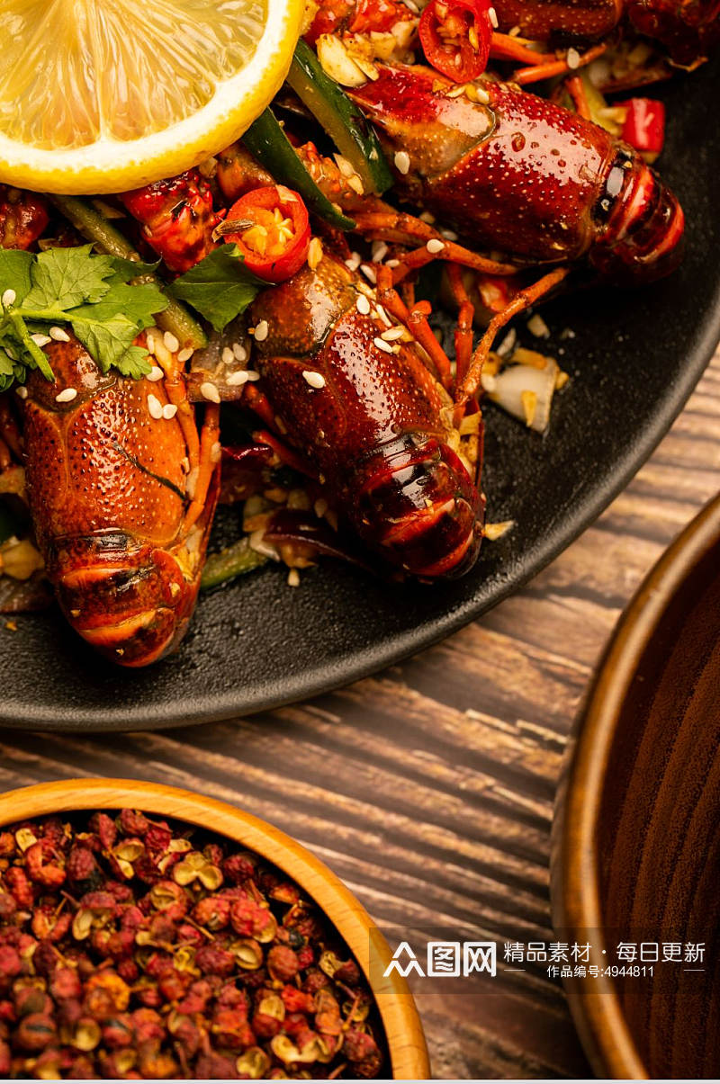 麻辣小龙虾食物小吃美食摄影图片素材