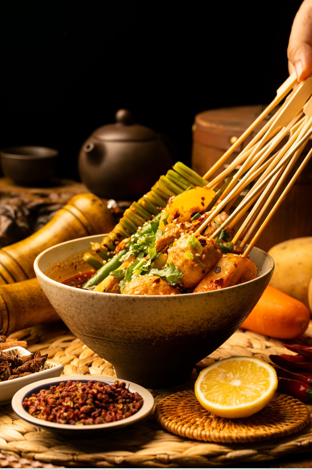 麻辣钵钵鸡食物小吃美食摄影图片素材