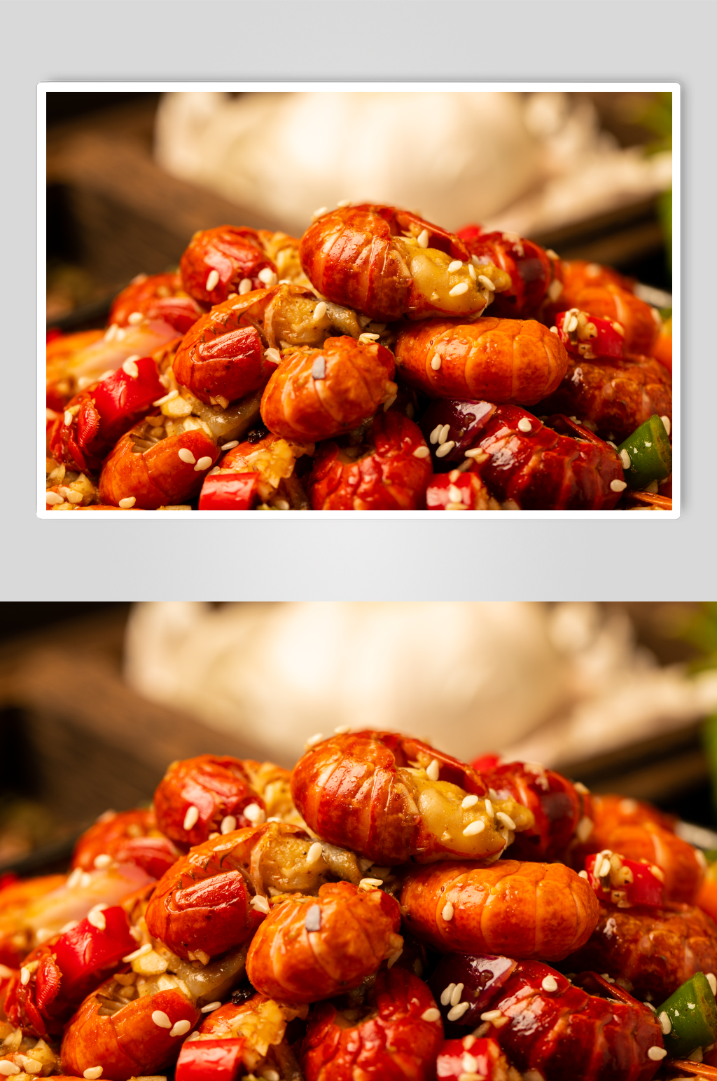 麻辣龙虾尾食物小吃美食摄影图片素材