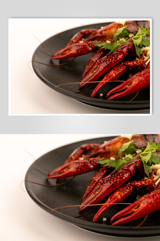 蒜香小龙虾食物小吃美食摄影图片
