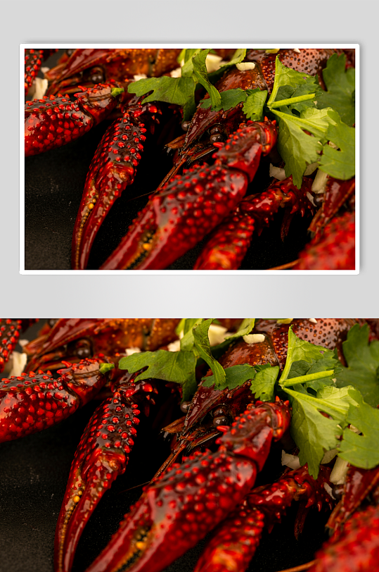 蒜香小龙虾食物小吃美食摄影图片