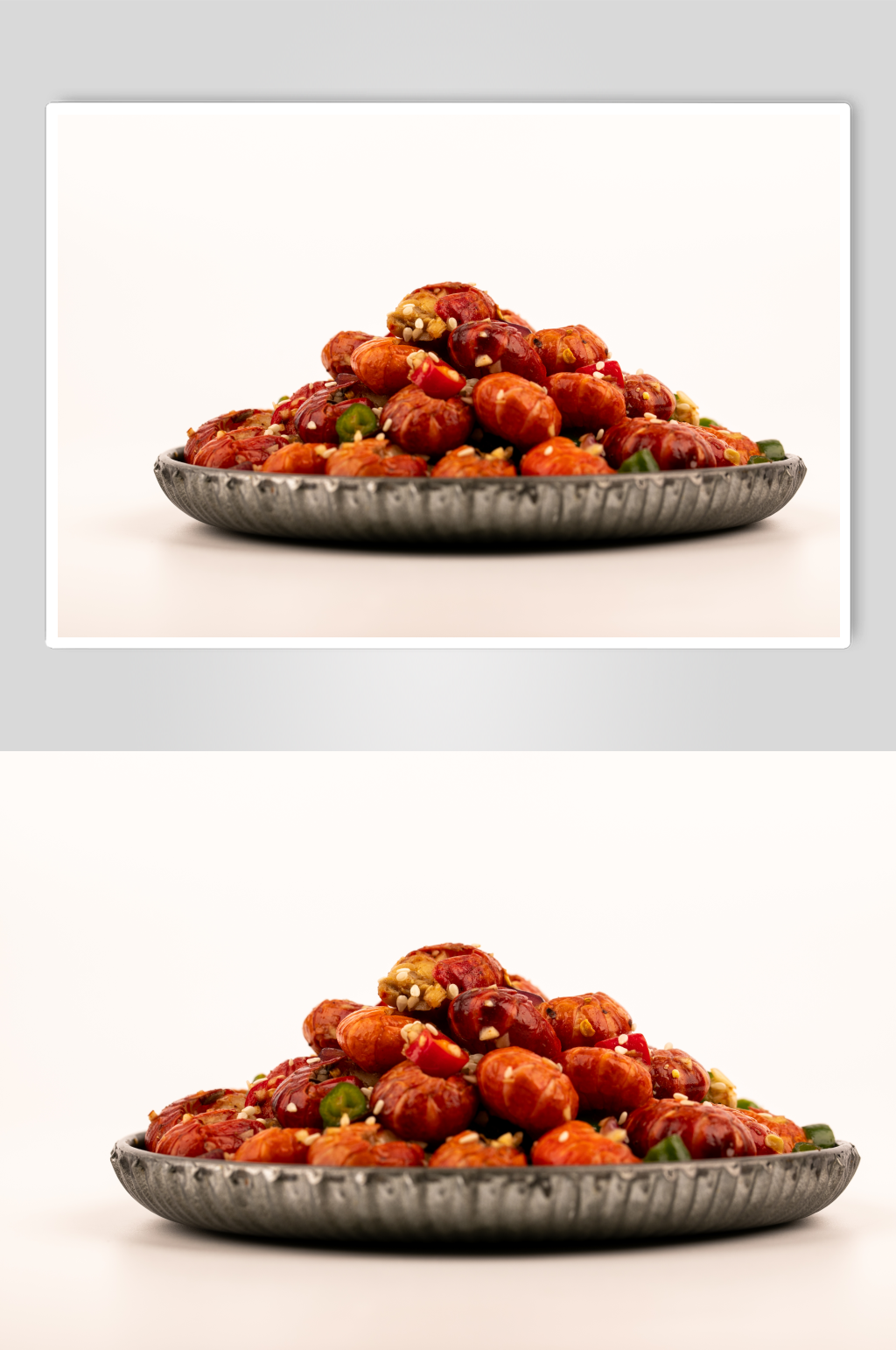 麻辣龙虾尾食物小吃美食摄影图片素材