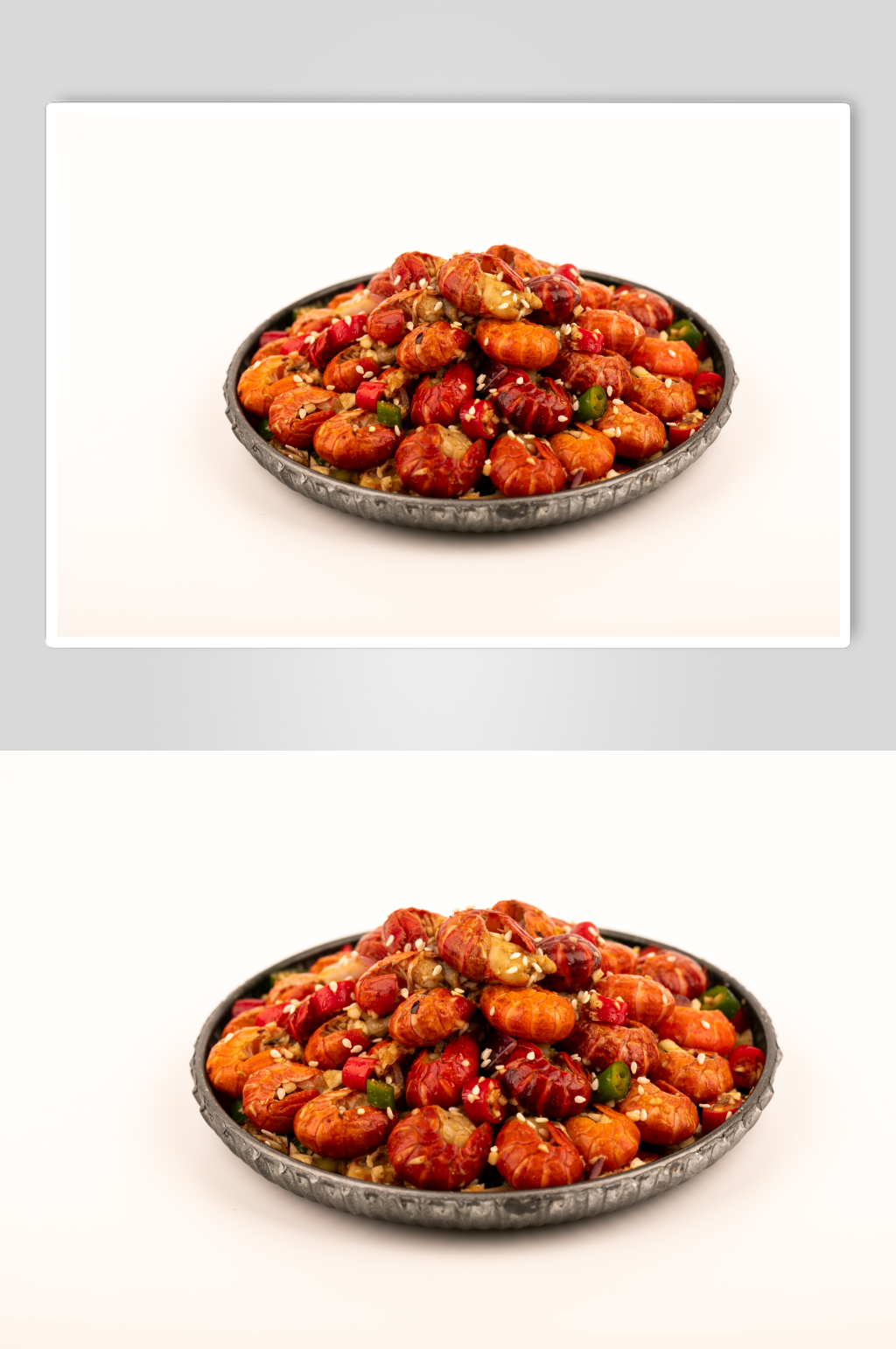 麻辣龙虾尾食物小吃美食摄影图片素材