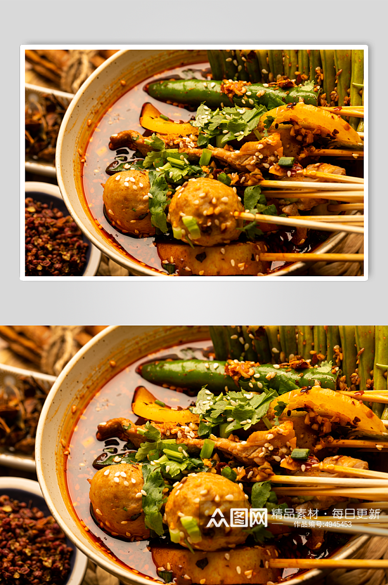 麻辣钵钵鸡食物小吃美食摄影图片素材