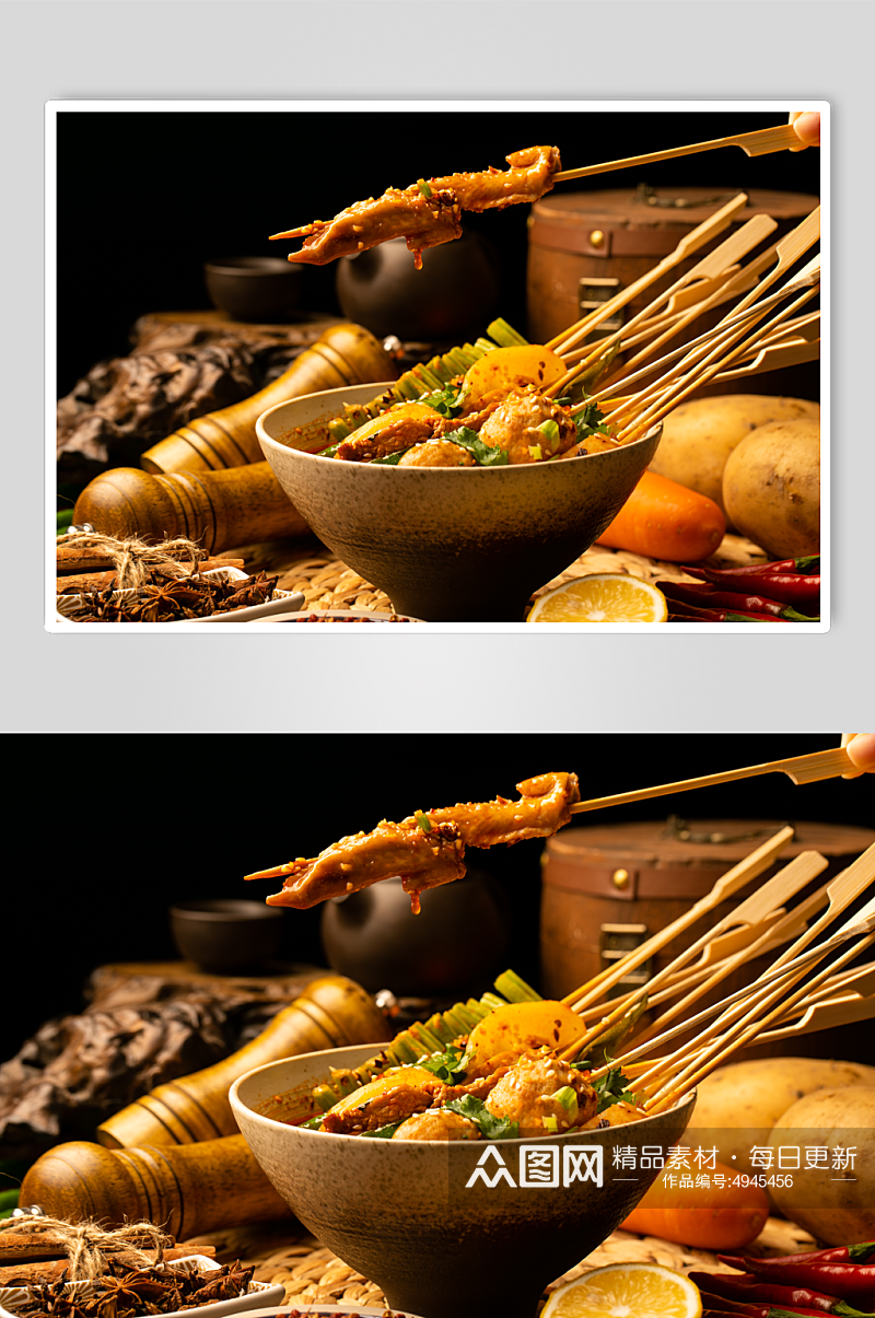 麻辣钵钵鸡食物小吃美食摄影图片素材