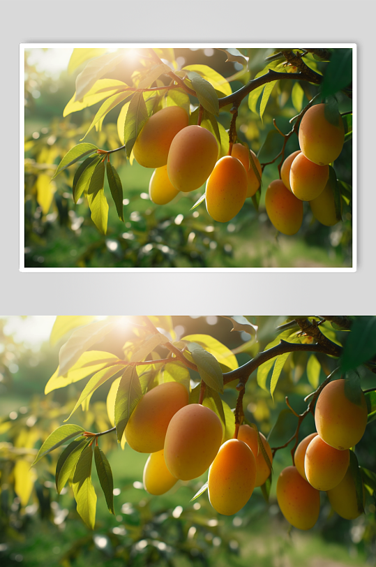 AI数字艺术高清芒果青芒水果摄影图片