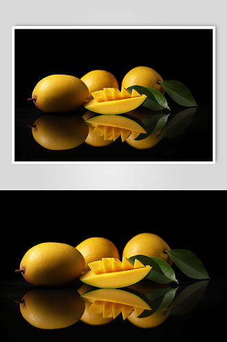 AI数字艺术高清芒果青芒水果摄影图片