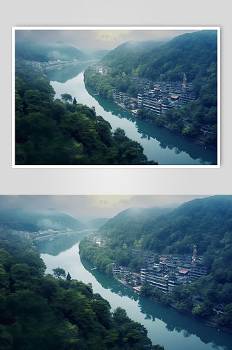 AI数字艺术国内城市贵州茅台镇景点图片