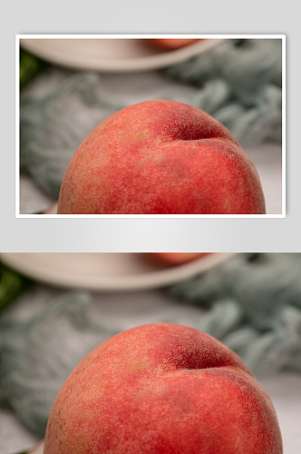 新鲜清新毛桃桃子水果摄影图片