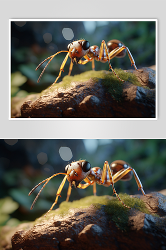 AI数字艺术创意高清蚂蚁动物摄影图片