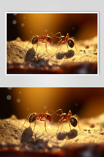 AI数字艺术简约清新蚂蚁动物摄影图片