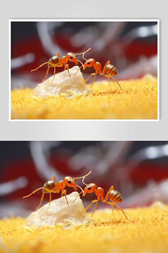 AI数字艺术简约清新蚂蚁动物摄影图片