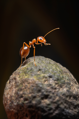AI数字艺术蚂蚁搬石头企业文化摄影图片