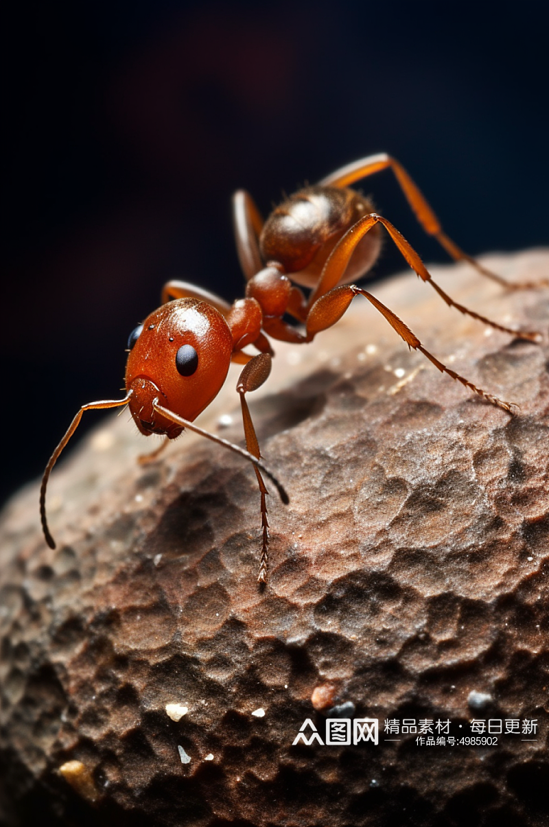 AI数字艺术蚂蚁搬石头企业文化摄影图片素材