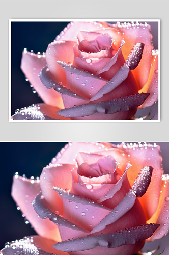 AI数字艺术唯美手绘玫瑰花卉摄影图片