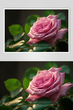 AI数字艺术唯美粉色玫瑰花卉摄影图片