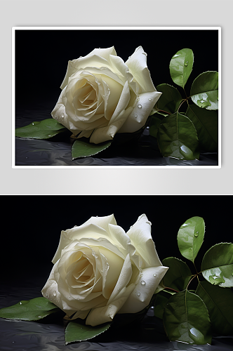 AI数字艺术唯美手绘玫瑰花卉摄影图片