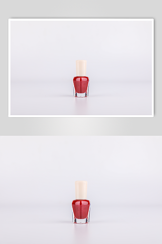 红色指甲油美甲物品摄影图