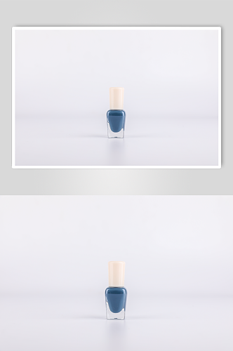 蓝色指甲油美甲物品摄影图