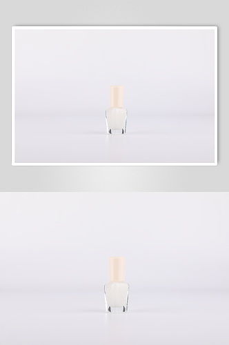 白色指甲油美甲物品摄影图