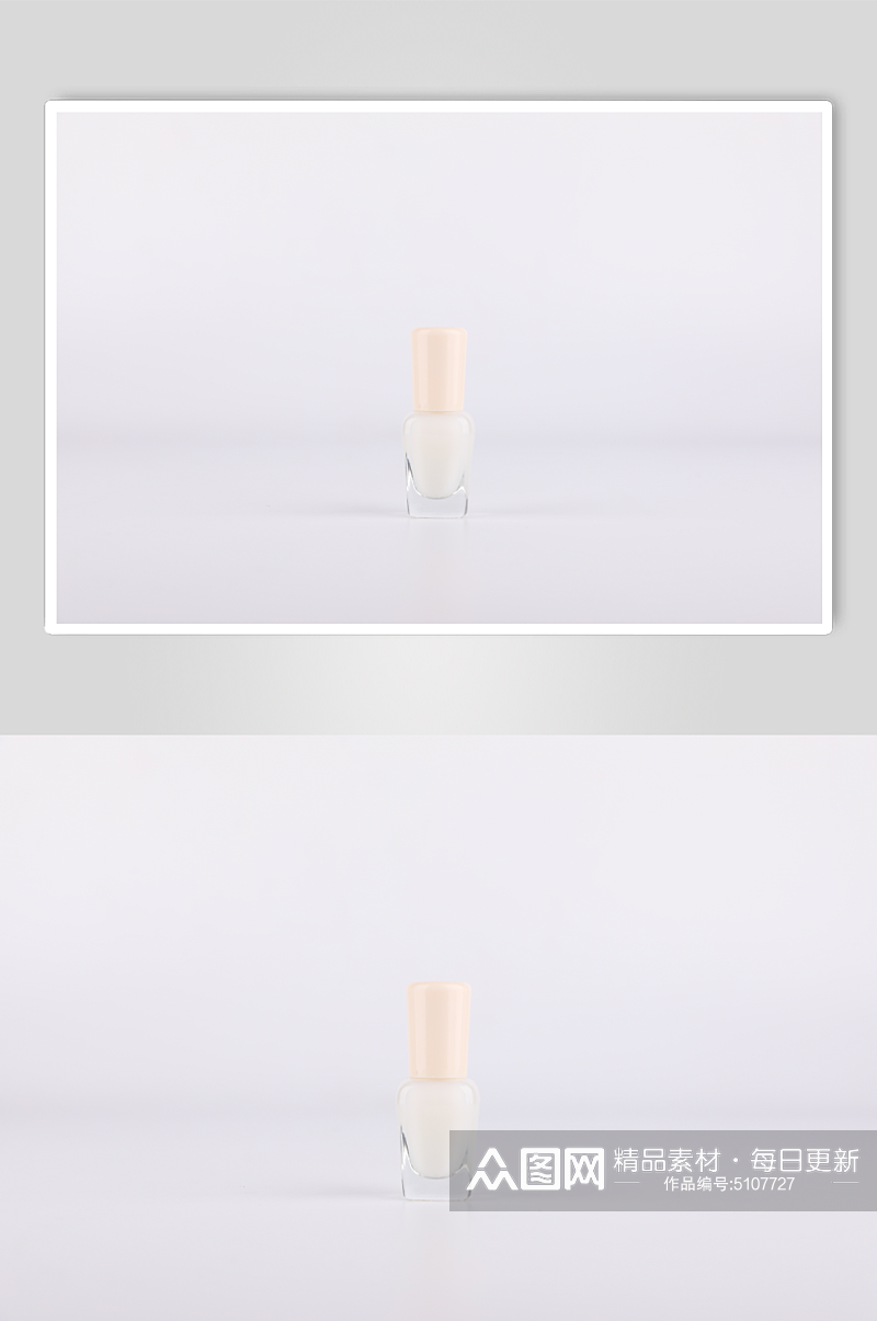 白色指甲油美甲物品摄影图素材