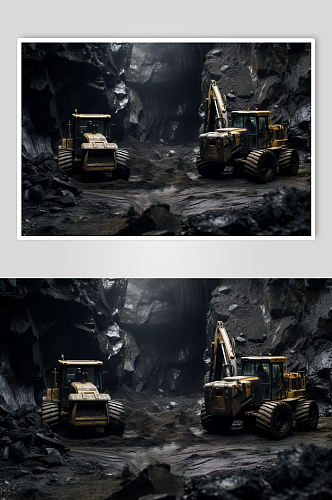 AI数字艺术清晰矿山工业煤矿煤炭摄影图片