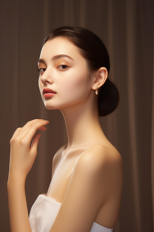 AI数字艺术美容女性肖像人物摄影图-众图网